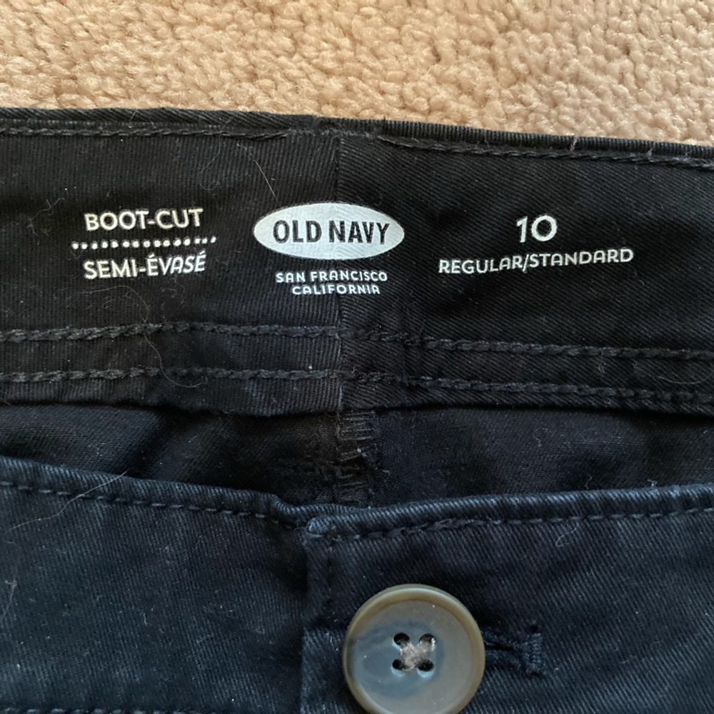 Black Boot Cut Old Navy Chino Pants - Perfect Work Pants 🖤🖤 - Picture 7 of 8